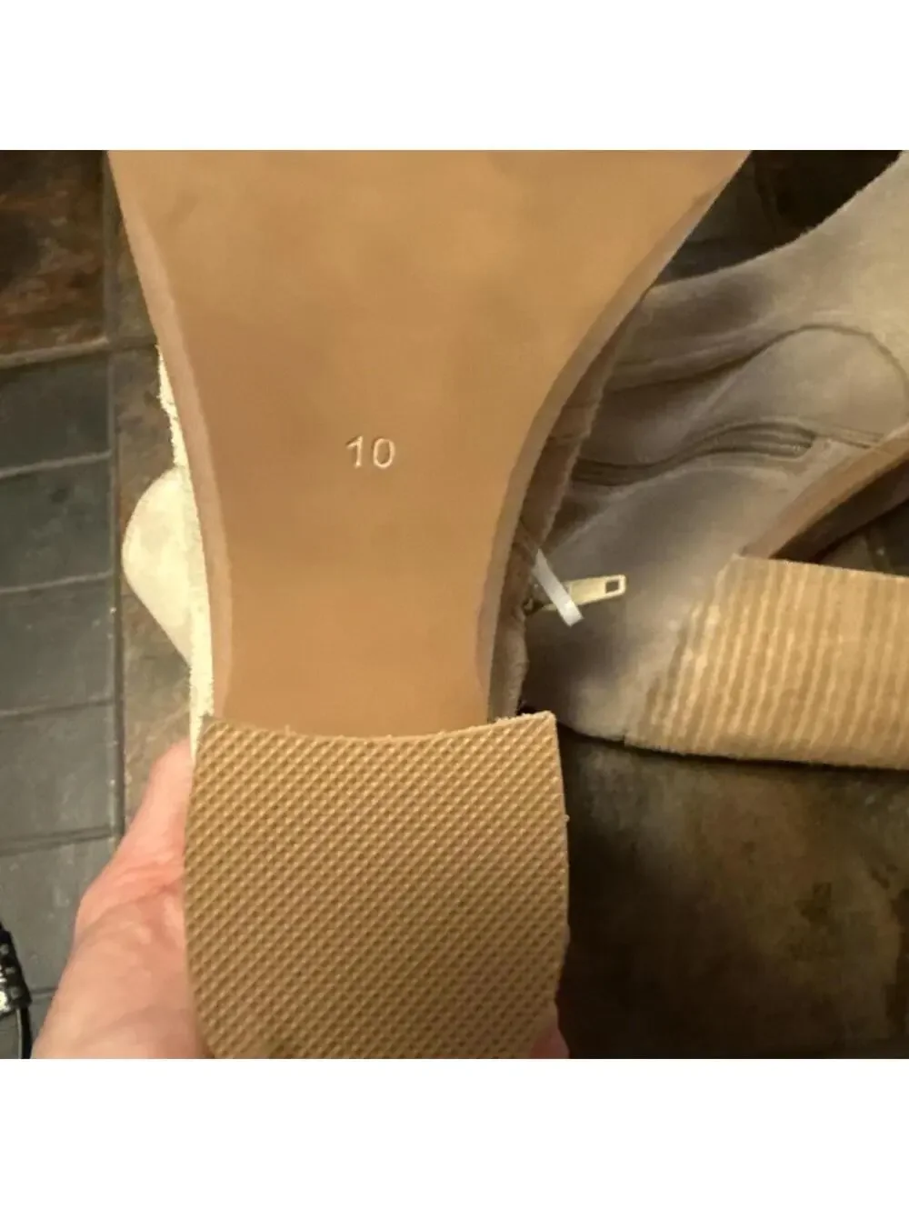 Jeffrey Campbell Western Boot $325 , Natural / Eggshell Leather,  Sz 10